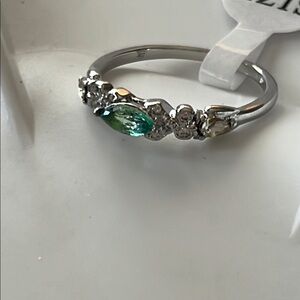 Faux Aquamarine and Citrine Ring SZ 7